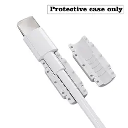 Durable Cable Protector Sleeve for USB Charger and Mobile Accessories (WHITE)