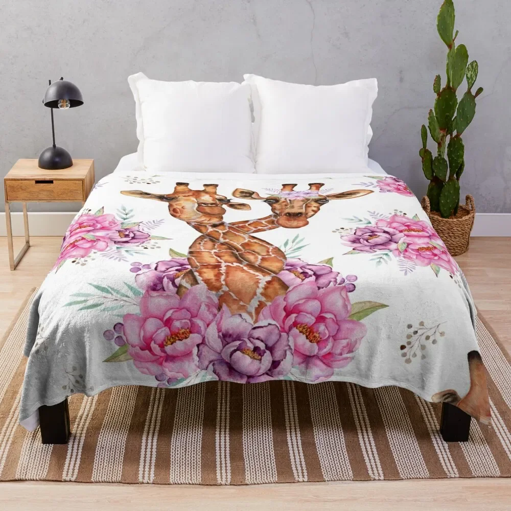 

Giraffe African Safari Throw Blanket Retros Hair Blankets