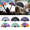 33cm Kung Fu Fan UV Printing Fluorescent Fan Bamboo Bone Fan Handheld Large Bamboo Fan Wall Decoration 1