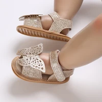 HAIZHIW Baby Cute Preschool Summer Sandals Gold Princess Casual Soft Rubber Sole Anti slip Single Shoes Girl's Walking Shoes 6