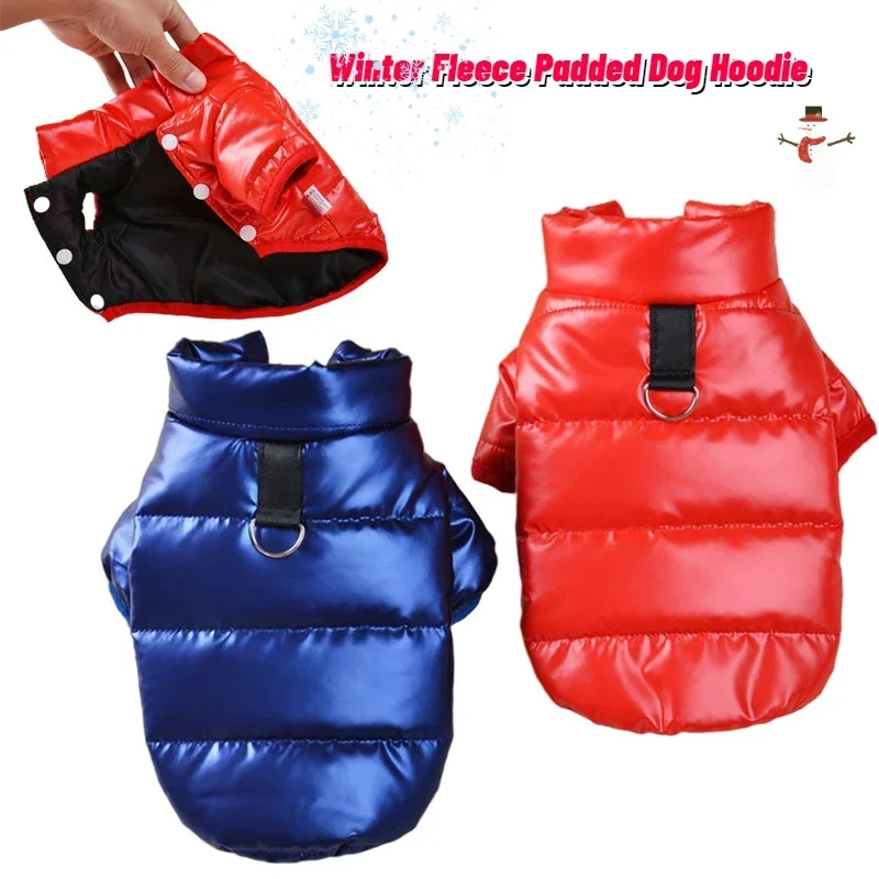 Pet Dog Clothes Winter Fleece Padded Dog Hoodie Pets Clothing for Dogs Coat Jacket Soft French Bulldog Clothing for Costume