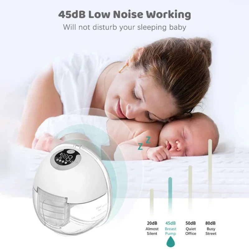 New Upgrade Wearable Breast Pump Hands-Free Electric Breast Pump for Newborn Comfort-Automatic Milk Extractor BPA-Free