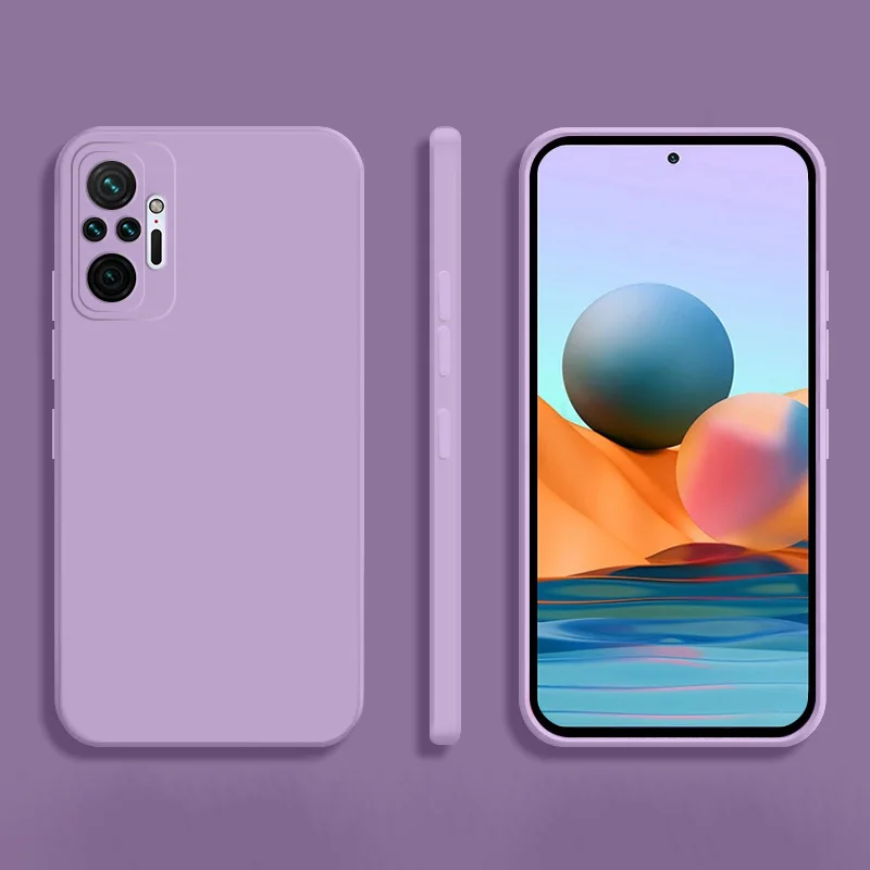 Luxury Square Liquid Silicone Phone Case - Premium Back Cover