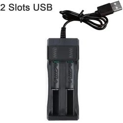 Multi-Slot Lithium Battery Charger for Rechargeable Batteries (2 Slots USB)