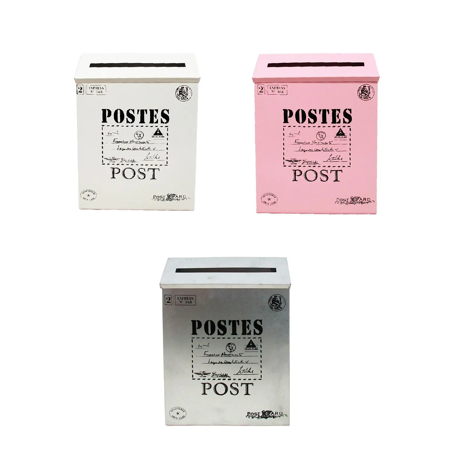 Wall Hanging Mail Box Opinion Box Metal Postbox Letterbox Wall Mounted Mailbox for Outdoor Yard Home Office Front Door Garden