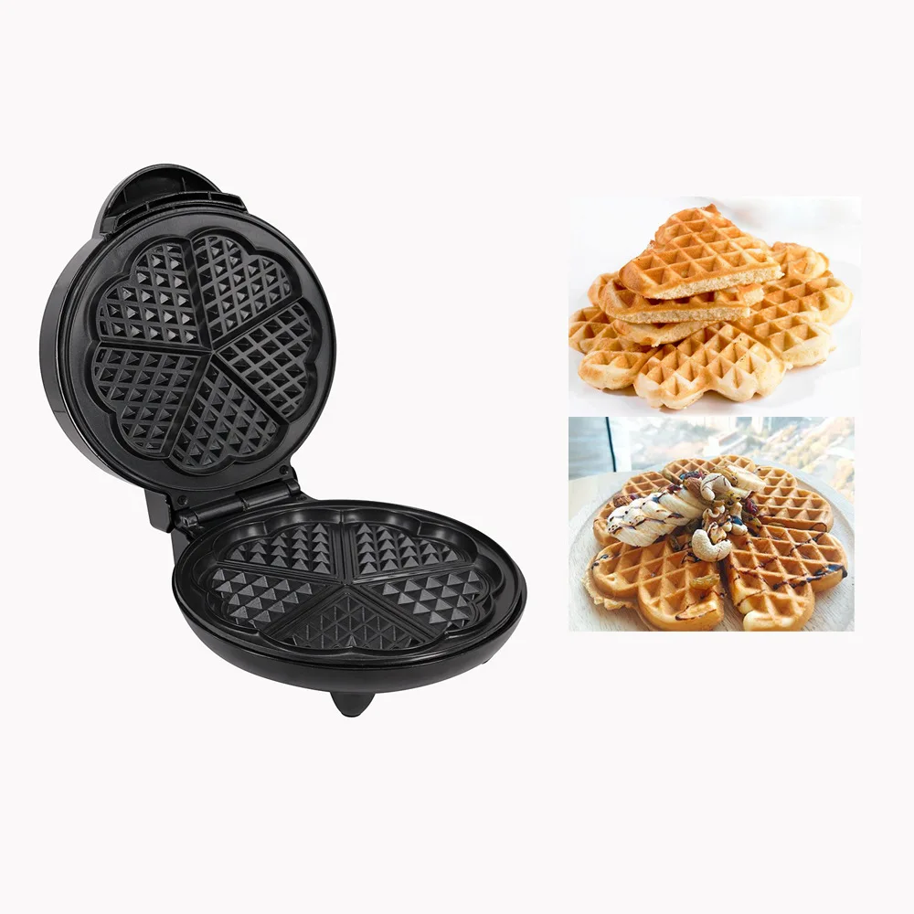 Description Picture 4 of itemBreakfast Machine 5 Slice Heart Shaped Non-Stick Electric Waffles Cooking Appliance Multifunctional Mini Waffle Biscuit Machine