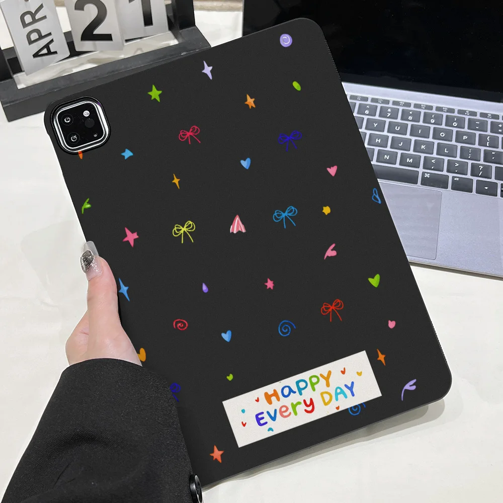 Frosted Tablet Case with Playful Healing Vibe and Lively Girl Aesthetic