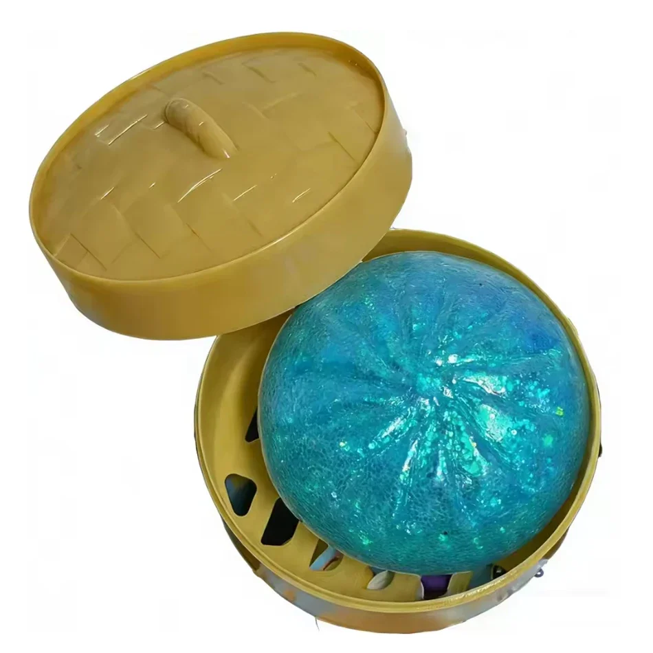 Glitter Dumpling Squishy Toy with Steamer Box - Stress & Anxiety Relief