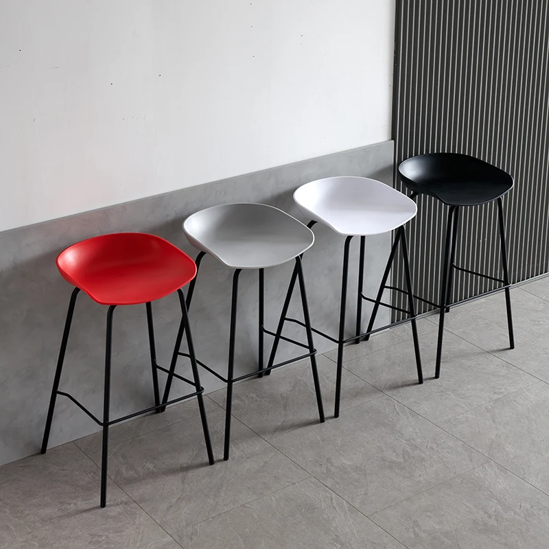 

Salon Barstool Bar Chair Barber Plastic Luxury Reinforce Bar Stool Lounge Modern Taburetes Altos Cocina Restaurant Furniture