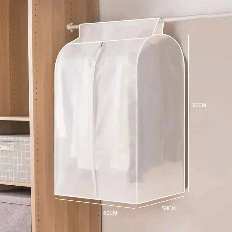 Garment Clothes Cover Protector Lightweight Closet Storage Bags Translucent Dustproof Waterproof Hanging 1pc clothes dustproof bag,hanging storage bag