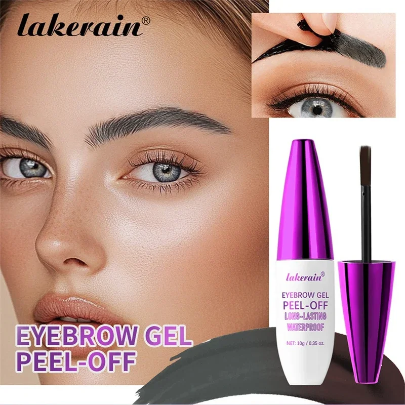 Waterproof Tattoo Brow Peel Off Tint Eyebrow Gel Cream Semi-Permanent Eyebrow Tint Long-Lasting Smudge-Proof Easy To Apply