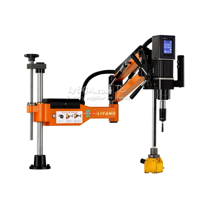 LY 2 in 1 전동 드릴링 및 태핑 머신, 범용 나사산 타입 M3 M12 M16 M20 서보 모터, 척 포함 다기능