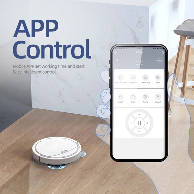 Wireless Smart Vacuum Cleaner App Control USB Rechargeable Automatic Intelligent Anti-drop 2800PA Suction Home Cleaning Sweeper 2
