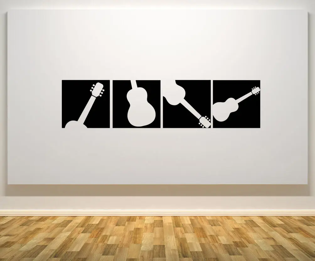 

Guitars Artwork Silhouette Music Wall Door Art Decal Decor Sticker Picture Poster
