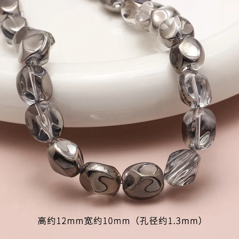 Perline Di Vetro Screpolato 10 Mm - Confezione Da 50/85 Pz Per Colore, Per Creare Collane E Gioielli Fai Da Te - 5