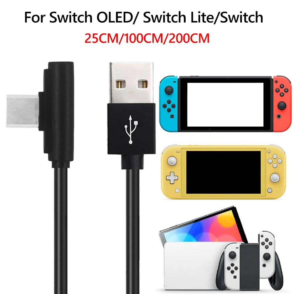 Oplaadkabel Voor Nintendo Switch Oled/Schakelaar Lite/Schakelaar 90 Graden Elleboog 2.0 Type C Game Power charger Cable Koord| | - AliExpress