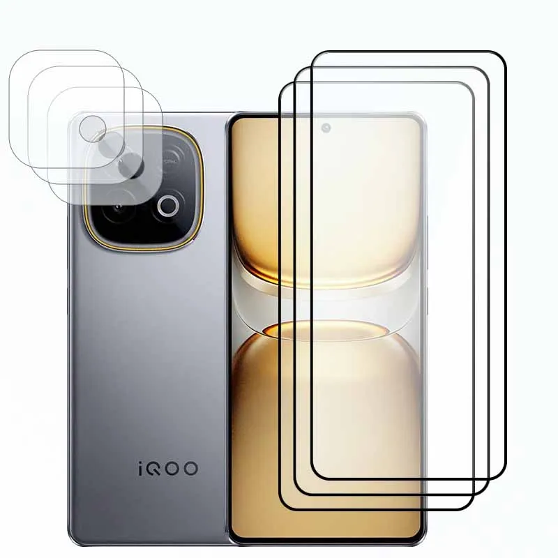 Premium Full Coverage Tempered Glass Screen Protector with Soft Lens Film