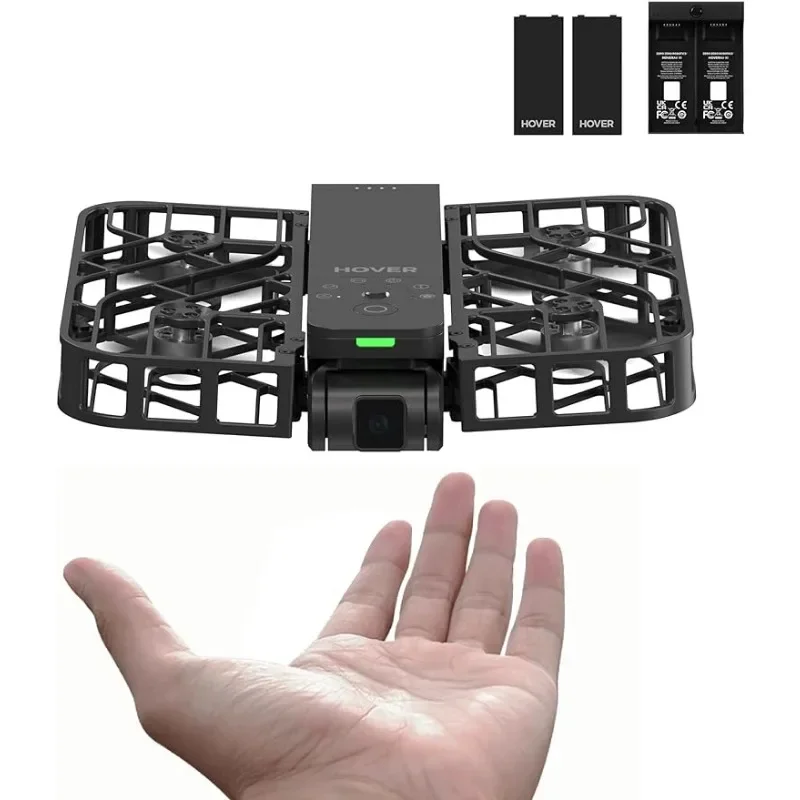 

X1 Self-Flying Camera, Pocket-Sized Drone HDR Video Capture, Palm Takeoff, with Hands-Free Control Black (Combo Plus)