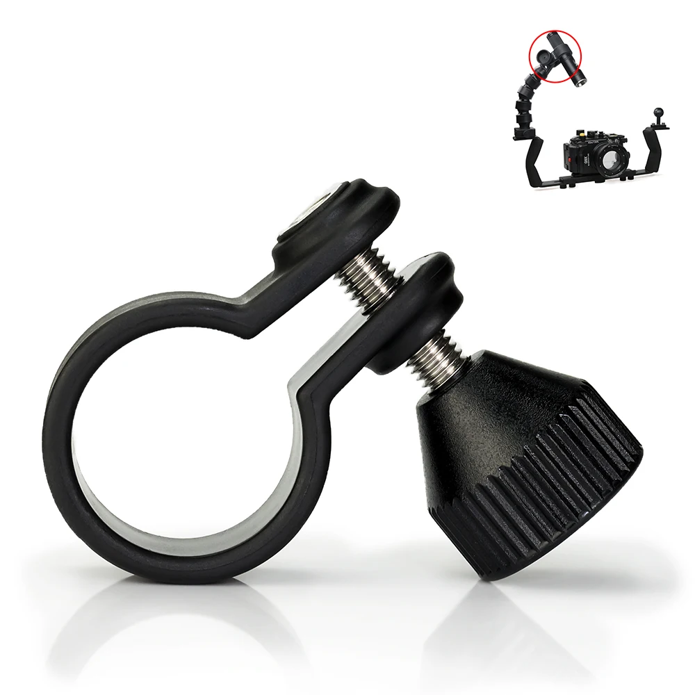 20 to 38mm Lamp Adjustable Mount Holder Clamp Waterproof Diving Flashlight Light scuba video Torch Underwater Photography camrea camera accessories
