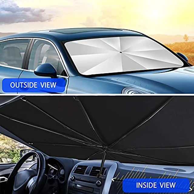 Autos Innenraum Auto Sonnenschutz Anti-UV-Sonnenschirm Autos Regenschirm  faltbare Auto Front Sonnenblende Regenschirm Auto Windschutz scheibe  Sonnenschirme für Geländewagen - AliExpress