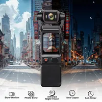 4K Pocket Action Camera Touch Screen WIFI Outdoor DV 180° Rotatable  Anti-shake Bodycam Portable Small Video Recorder Vlog Cam 5