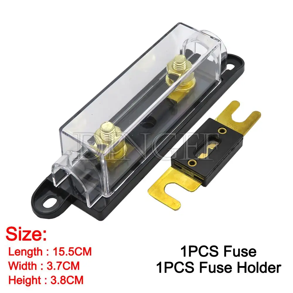 1Set ANL Fuse 60 80 100 120 275 300 400 450A 500 AMP ANS Fuse Holder Bolt-on Automotive Holders Fusible Link