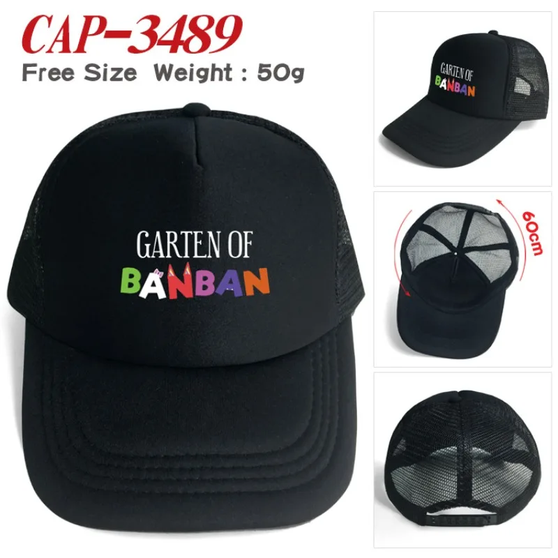 

Banban Garden Game Anime Peripheral Printed Cap Mesh Cap Cartoon Printed Sunscreen Versatile Baseball Cap