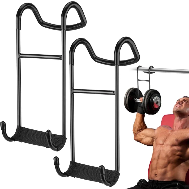 Description Picture 2 of itemDumbbell Spotter Hooks Hangers Heavy Power Dumbbells Rack Attachments for Dumbbell Bench Press Hold Up 225LB Safety Connector