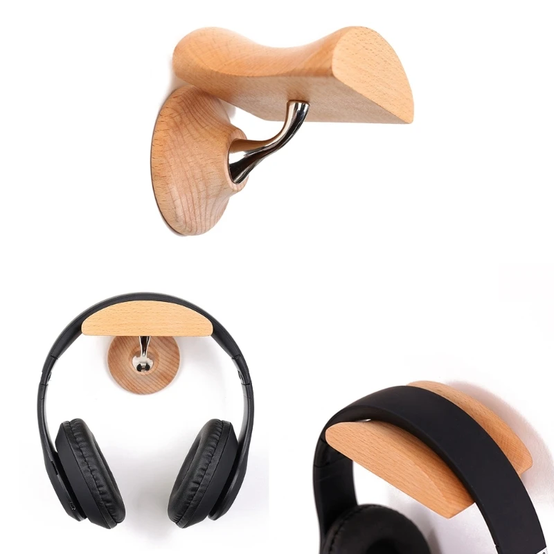 Support de Casque en Bois pour Casque Supra-auriculaire, Support Mural pour  Crochet d'écouteur, Support