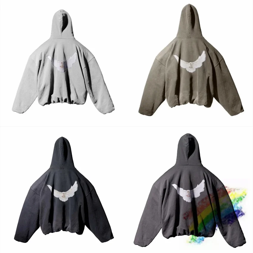 

Kanye West DOVE YZY Heavy Fabric Hoodies Men Women Oversize Unisex Pullover