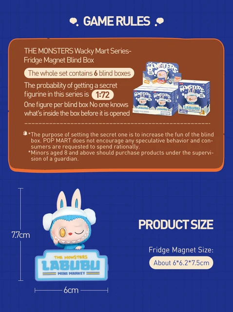 POP MART THE MONSTERS Wacky Mart Series-Fridge Magnet Blind