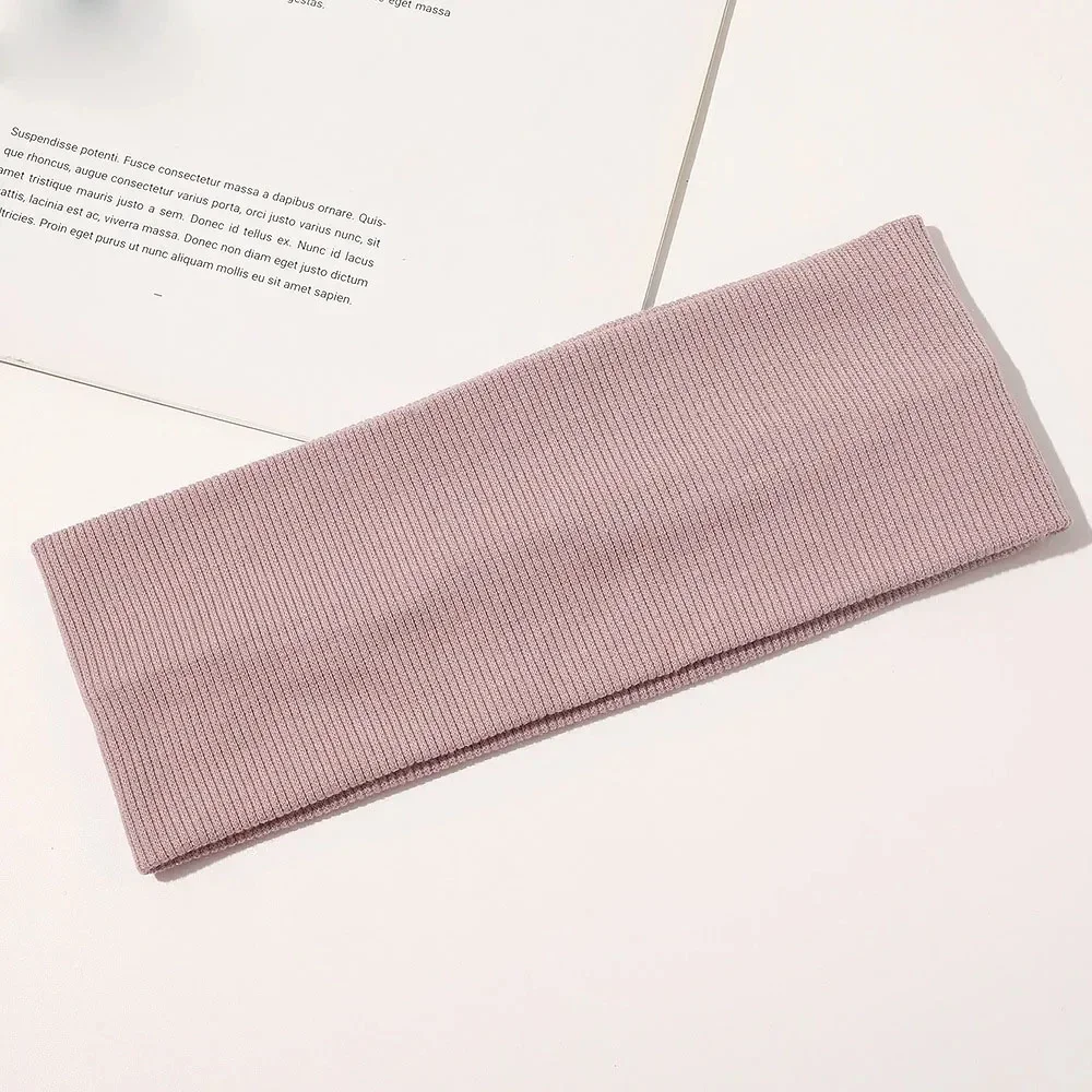 AL Knitted Headband for Women Yoga Headband with Thread Cotton Absorbent Breathable Headband Wide Hair Band Comfort Breathable