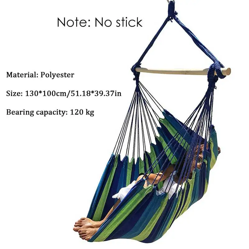 Stripe Color Parachute Hammock Camping Survival travel One/Double Person Outdoor Furniture Hunting Leisure Travel Hamak 