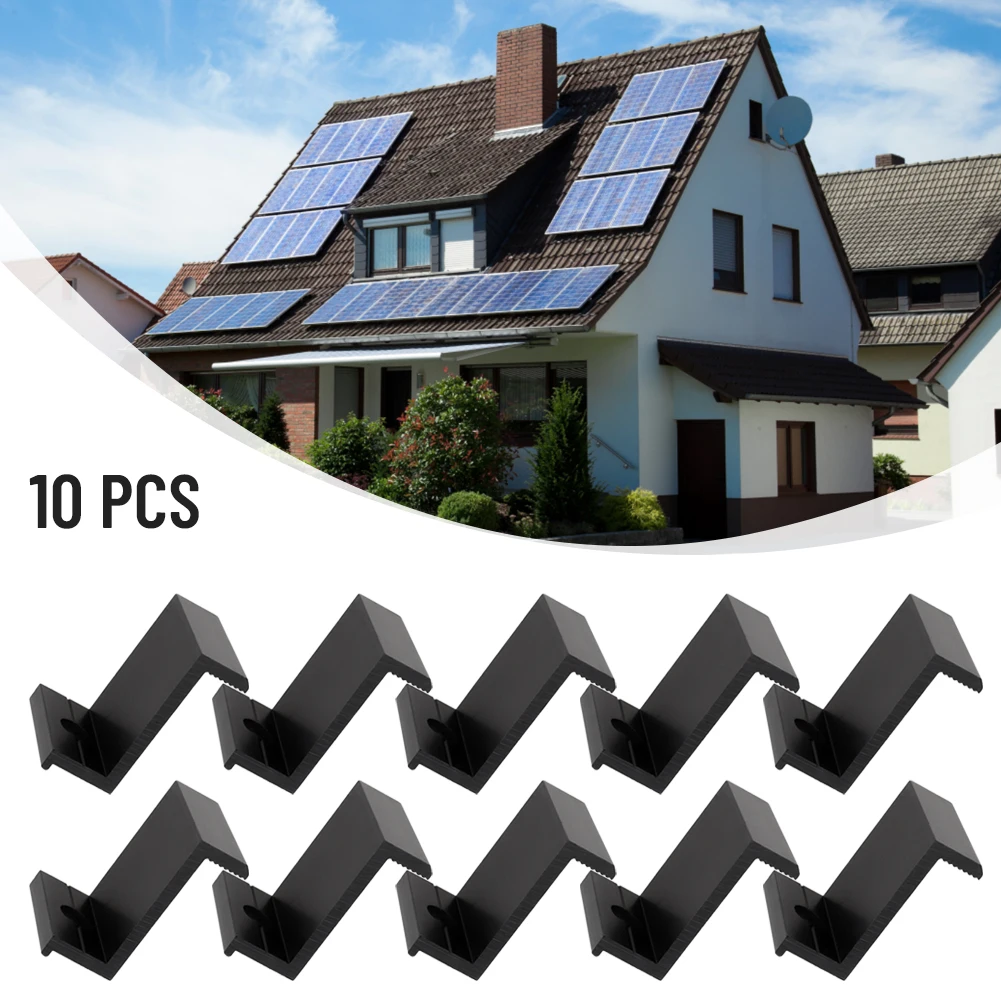 10pcs PV Solar Panel Mount End Clamp Aluminum Alloy For 30mm,32mm,35mm,40mm Frame Corrosion Resistance PV Solar End Clamp