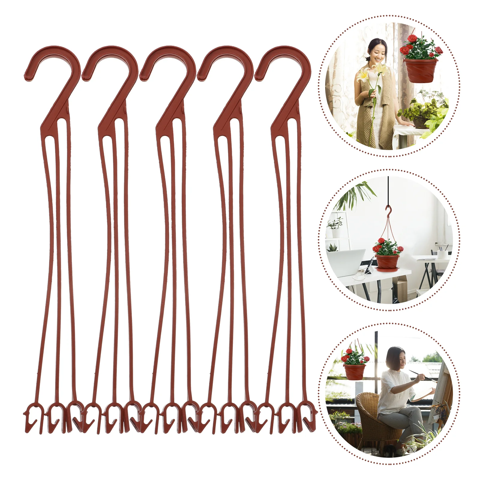 

Plant Pot Replacement Chain Hanger Hook Plastic Pots Outdoor Flowerpot Hanging Hooks