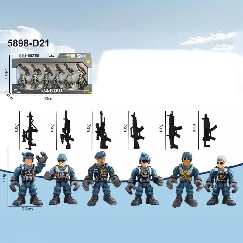 움직일 수 있는 관절이 있는 새로운 군사 시뮬레이션 모델, 무기가 있는 군인, 인형 모델, 어린이 장난감, 크리스마스 선물