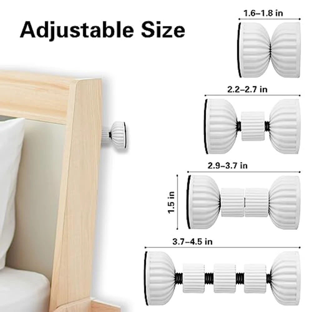 2 Pieces Headboard Stopper for Bed, Adjustable Bed Frame, Anti-Shake Tool for Bed, Antishake Telescopic Support Stabiliser