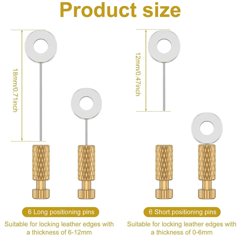 5pcs DIY Leather Suture Positioning Needle Tool Suture Fixed Position Needle Leather Fixed Suture Needle Craft Supplies