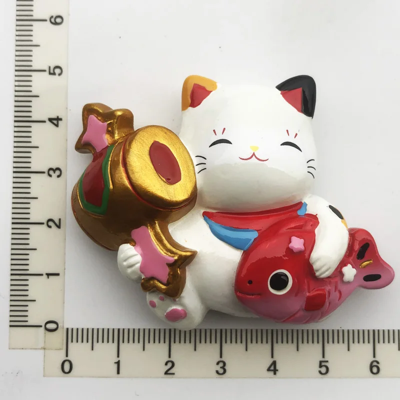 

The cat holds the fish Creative,Travel,Commemorate,Crafts,3D,Ornaments,Magnetism,Resin Material,Refrigerator Stickers
