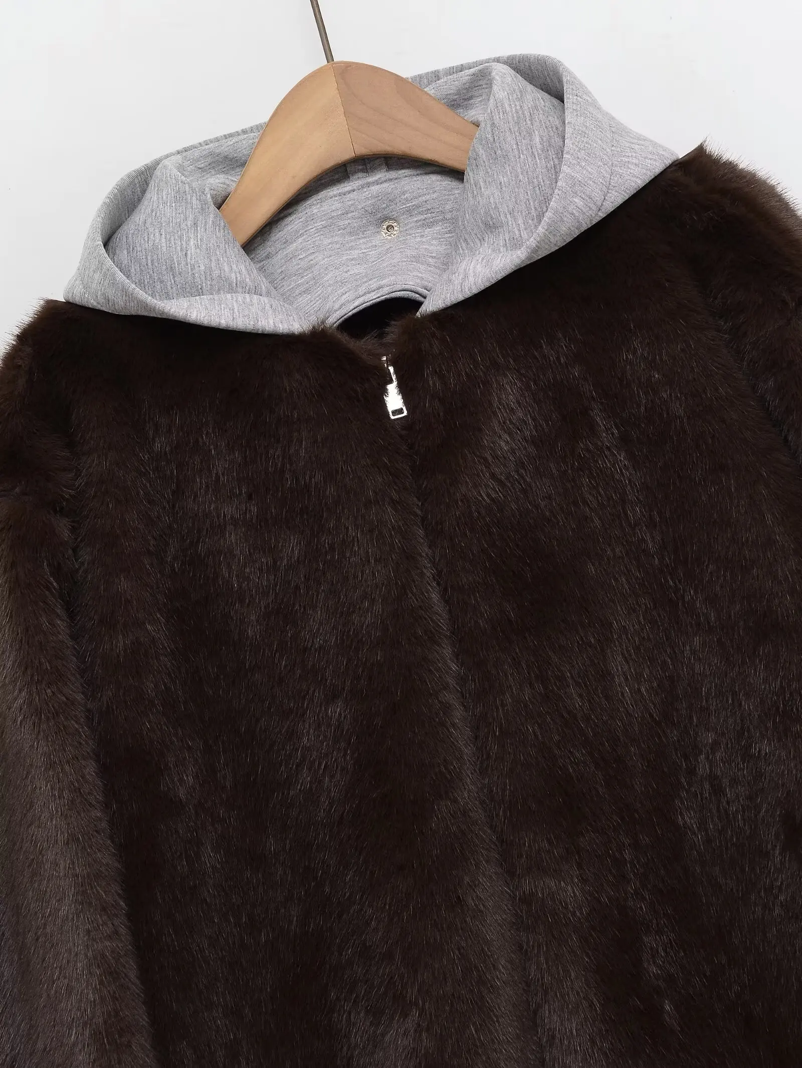 CharmChant Faux Fur Jacket back view