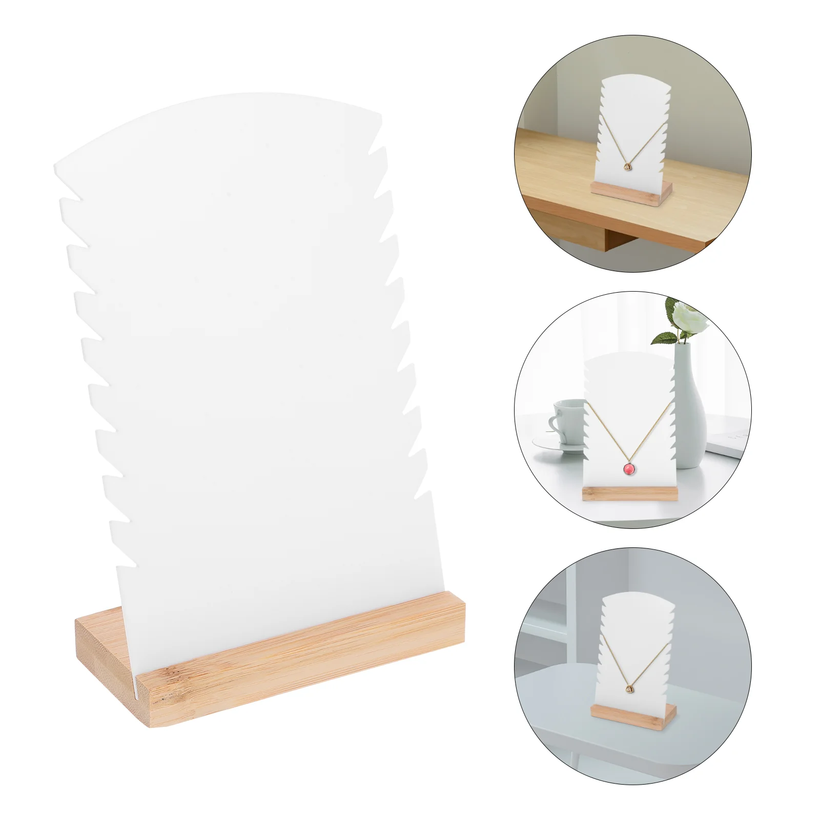 

Necklace Display Stand Jewelry Showing Rack Organizer For Shelf Bracelets Holder Desktop