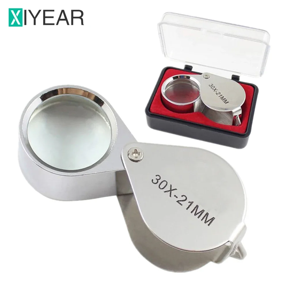 10x-30x Jewelry Diamond Jewelry Loupe Magnifier Tool Eye Magnifier Magnifying Glass Equipments Triplet Jewelers Eye Glass