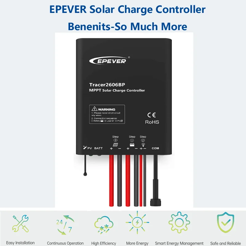 epever mppt impermeavel controlador de carga solar chumbo 05