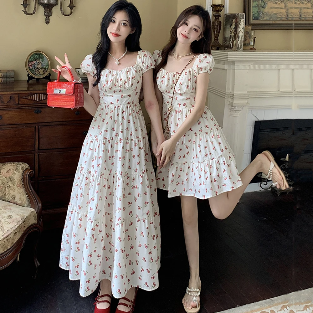 sachin and babi light blue dress Womens Dresses 2024 Summer Fashion Striped Rose Print Side Slit Casual main image 1