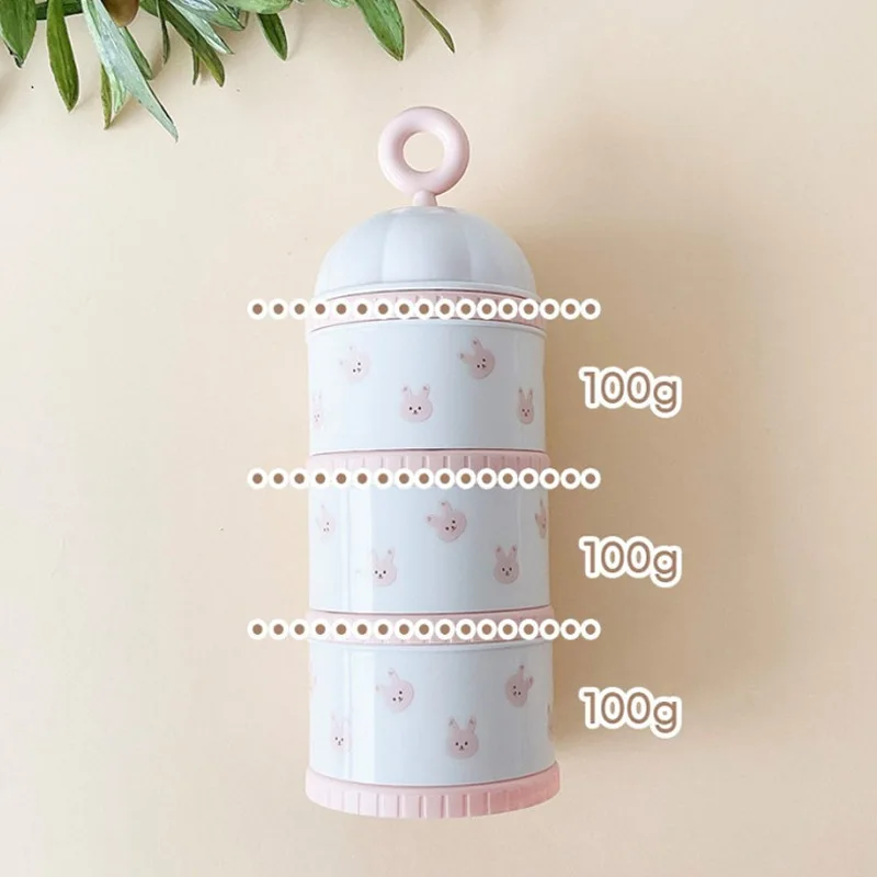 3 Layer Baby Formula Milk Storage Bear Infant Portable Milk Powder Formula Dispenser Food Container Storage Snack Box Baby Stuff baby food storage containers portable food storage box baby milk powder dispenser