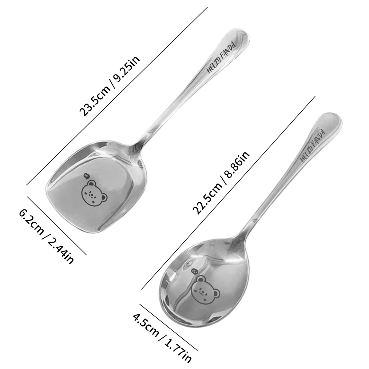 WORTHBUY Large Stainless Steel Spoon et Long Handle Serving Spoon Thicken Dinner Public Restaurant Kitchen Tableware