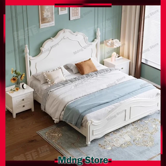 Chambre à coucher lit esthétique moderne Unique Style De luxe lits princesse rangement Camas De mariage dortoir meubles décoration 1