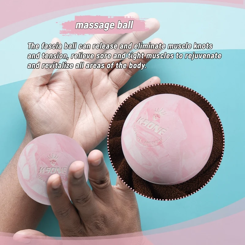 KSONE Lacrosse Massage Ball-Portable Fitness Massage Ball -Muscle Roller-Relaxation Soft Ball