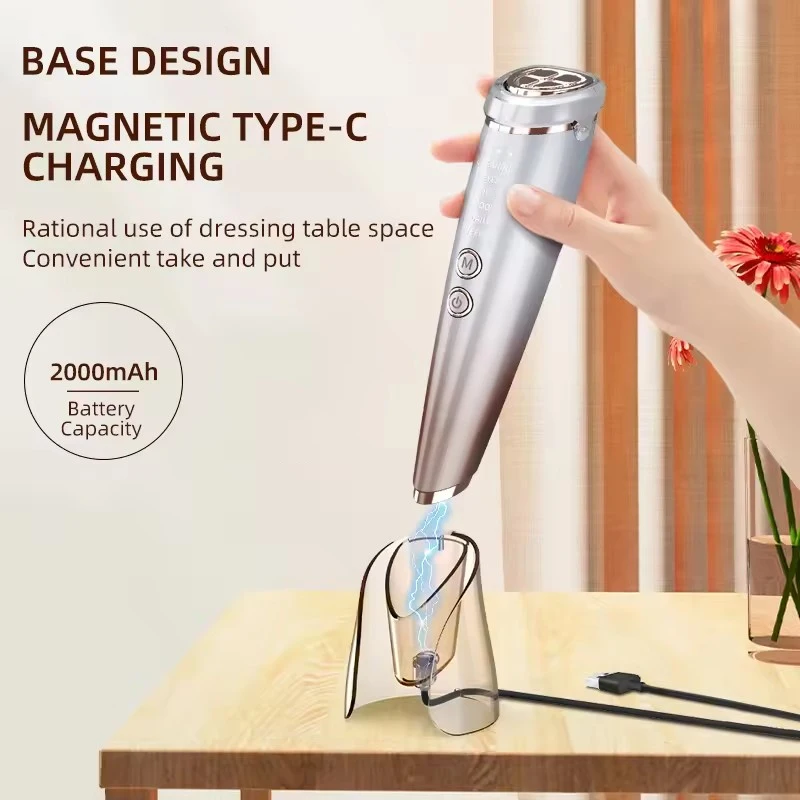 Facial Massager Facial Massage Instrument Beauty Instrument Micro-Current Face Massager Facial Skin Eye Skin Heating Vibration Massage Face Care Beauty Instrument Women Men