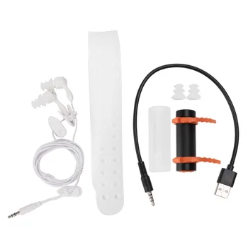 방수 USB MP3 플레이어, 수영 다이빙 서핑, 블랙 헤드셋, FM 라디오, 4GB